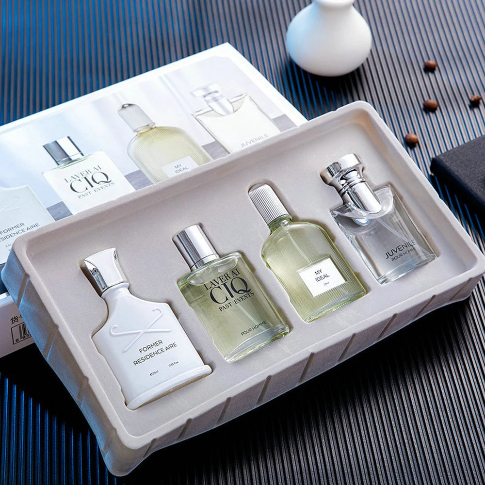 Men Perfume Gift Box 100Ml Four Piece Set Lasting Fragrance Body Spray Plant Floral Scent Pheromone Cologne Perfumes Masculinos