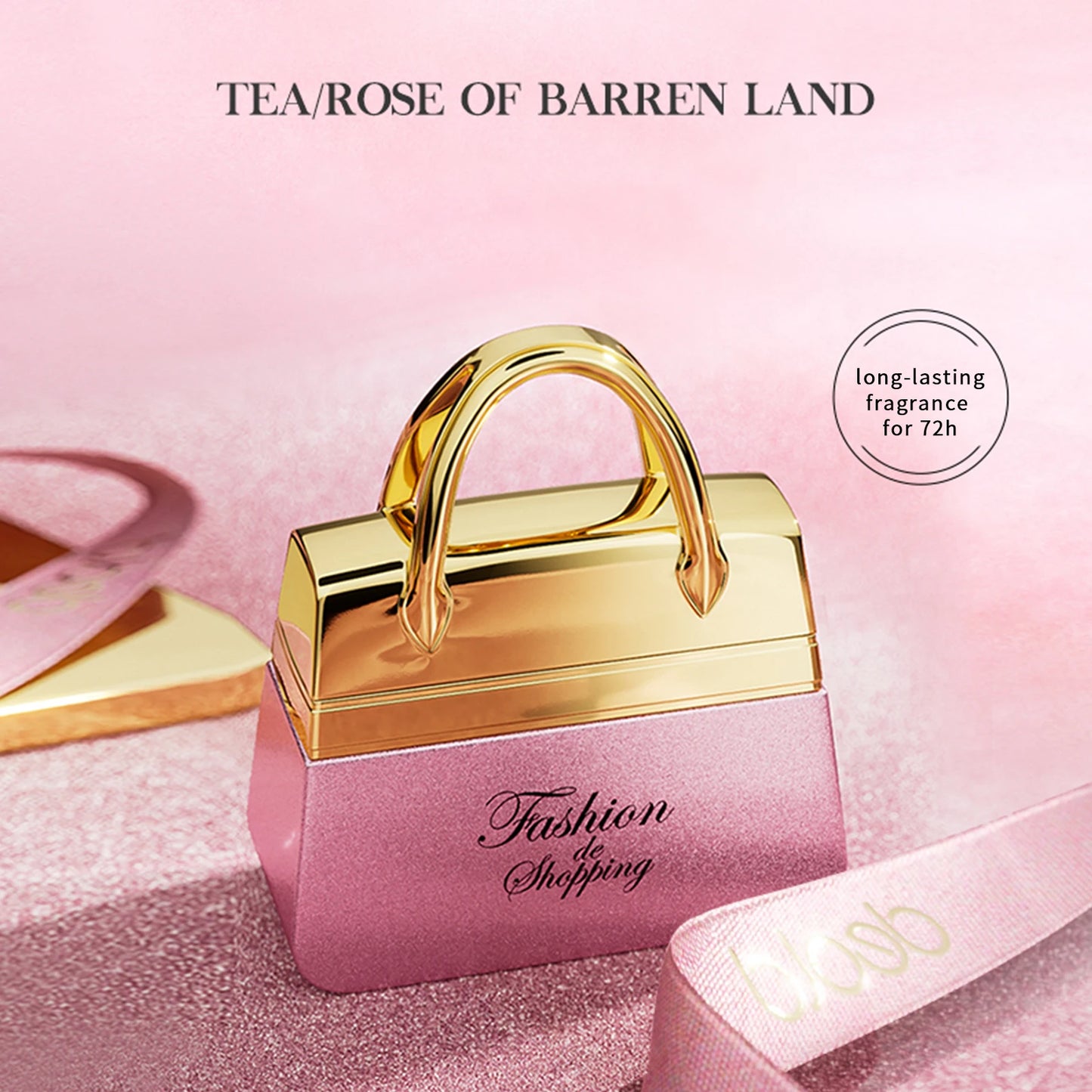Pink Bag Eau De Parfum Spray Natural Fragrance Parfum with Gift Box Package Lasting and Charming Personal Perfume for Women And