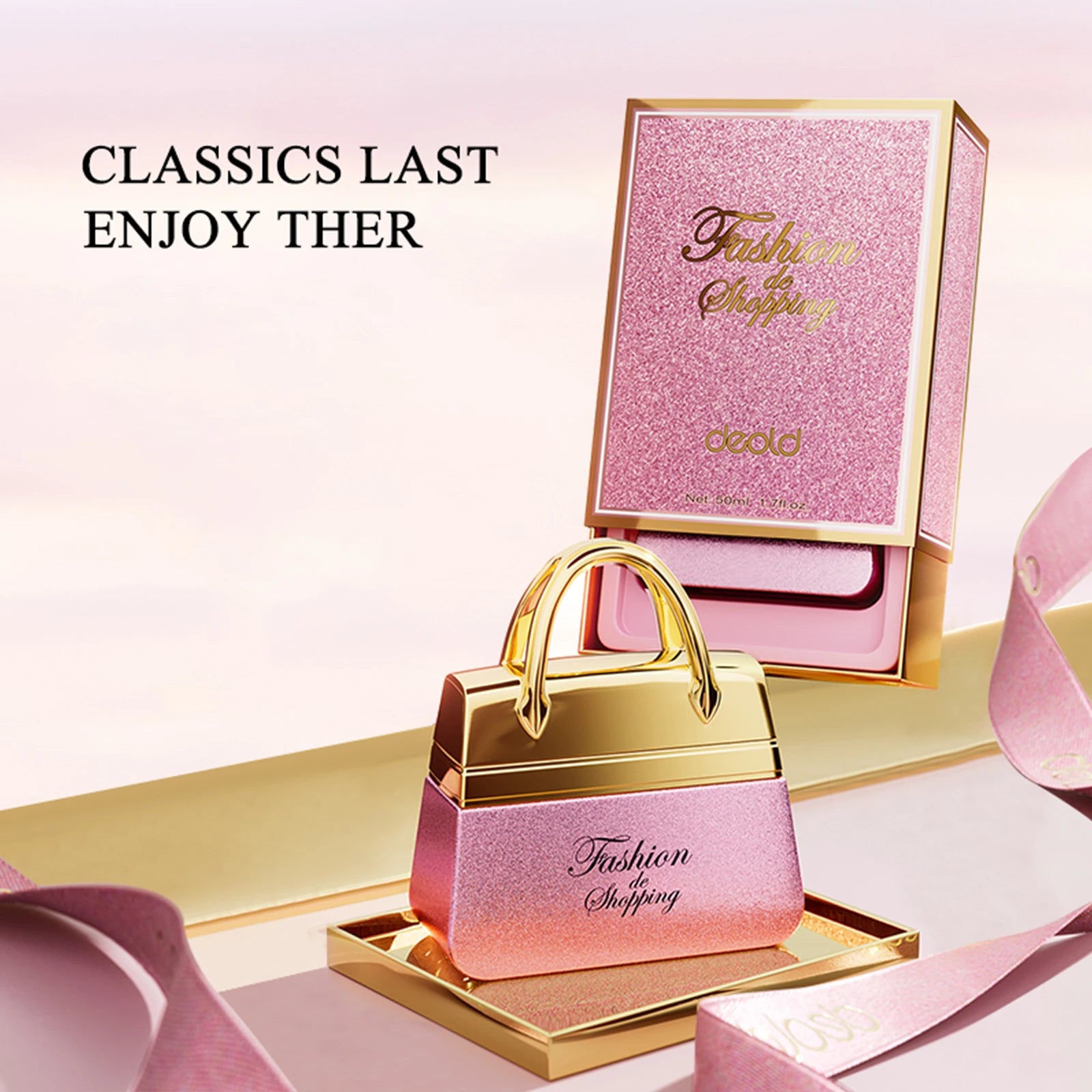 Pink Bag Eau De Parfum Spray Natural Fragrance Parfum with Gift Box Package Lasting and Charming Personal Perfume for Women And