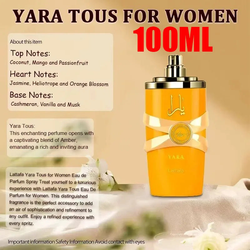 New 100ml Yara EDP for Women / Asad 100ml EDP for Men - Long Lasting Floral & Woody Arabian Perfume Spray, Luxury Scent Gift