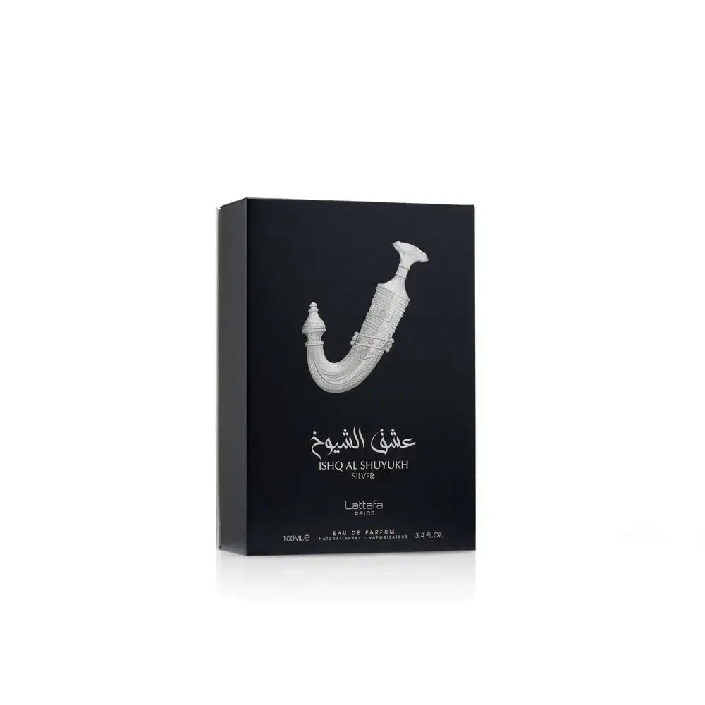 Ishq Al Shuyukh Silver by Lattafa Pride ORIGINAL Eau de Parfum  Sweet Spicy Notes Male Fragrance  Vanilla and Noble Woods