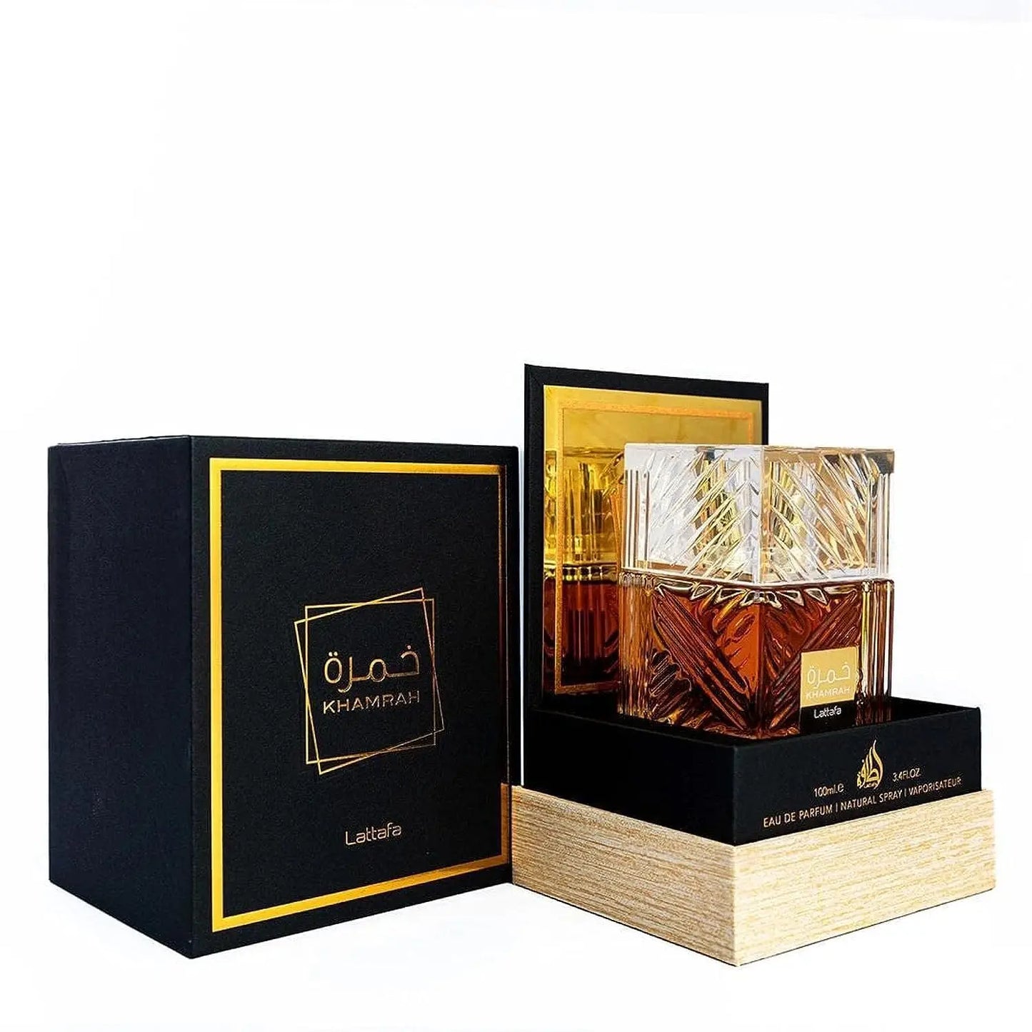 Lattafa Khamrah Qahwa Khamrah Dukhan Eau De Parfum Sprays3.4 OZ DoubleDepth Double DesireFiery Gourmand Unforgettable Bundle