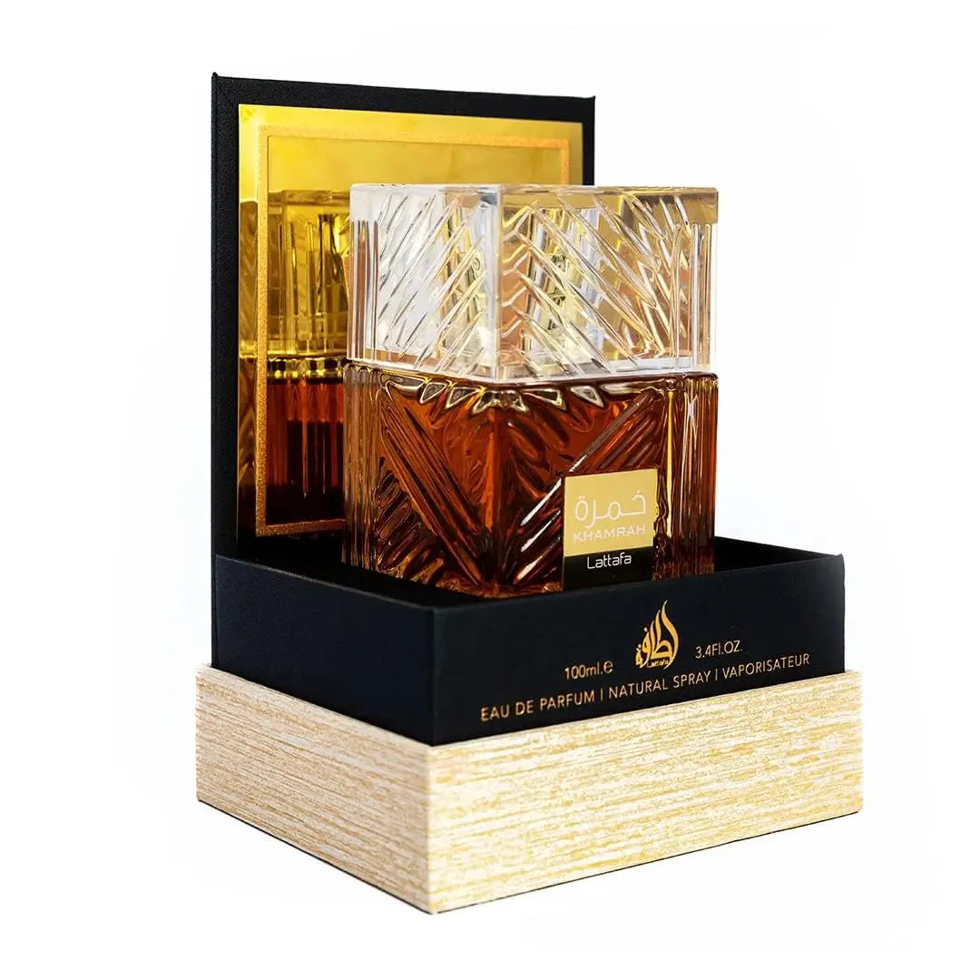 Lattafa Khamrah Qahwa Khamrah Dukhan Eau De Parfum Sprays3.4 OZ DoubleDepth Double DesireFiery Gourmand Unforgettable Bundle