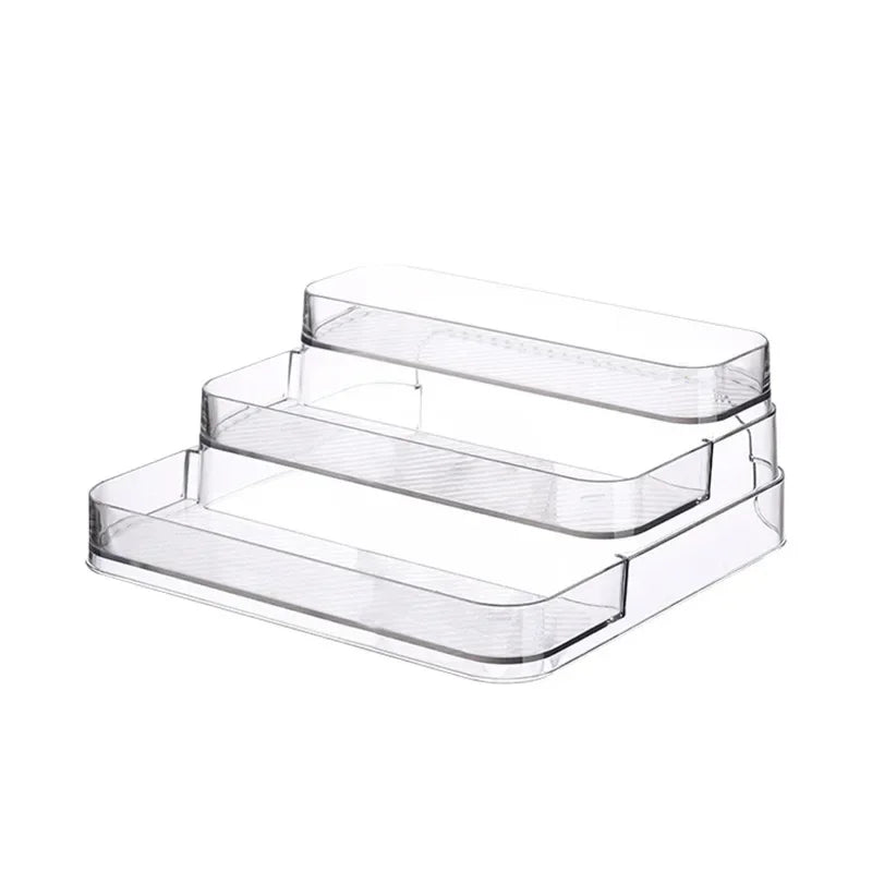 Acrylic Three-Layer Transparent Perfume Organizer Rack Q Fragrance Mini Storage Box Display Stand Plastic Storage Holder