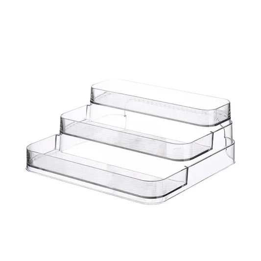 Acrylic Three-Layer Transparent Perfume Organizer Rack Q Fragrance Mini Storage Box Display Stand Plastic Storage Holder